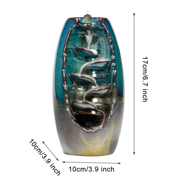 Ceramic Waterfall Incense Burner Holder For Living Room, Decorations, Aromatherapy Diffusers - Image 2