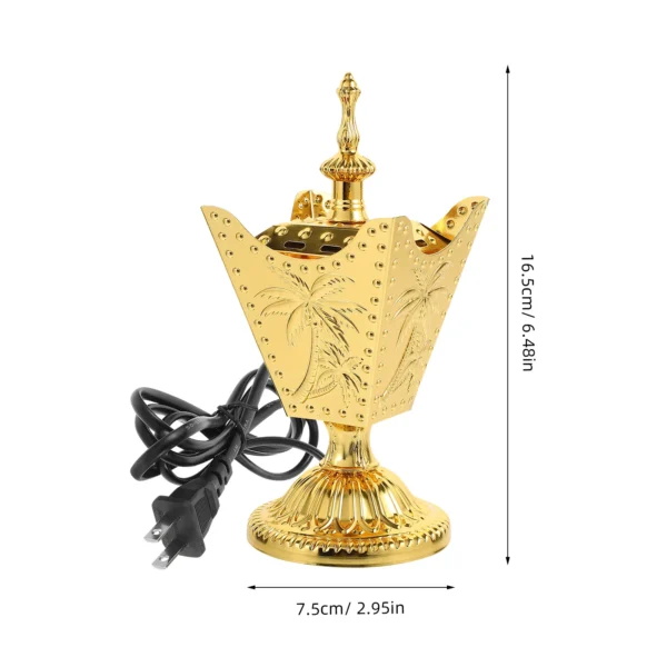 Electric Incense Censer Burner Holder Middle East Vintage Church Decor US Plug - Image 6