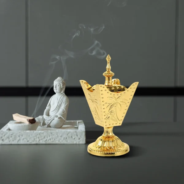 Electric Incense Censer Burner Holder Middle East Vintage Church Decor US Plug - Image 3
